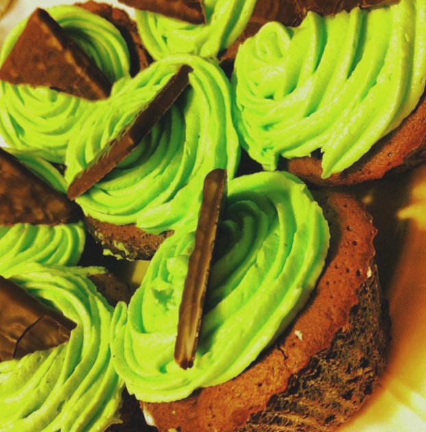 pebermynte cupcakes med after eight